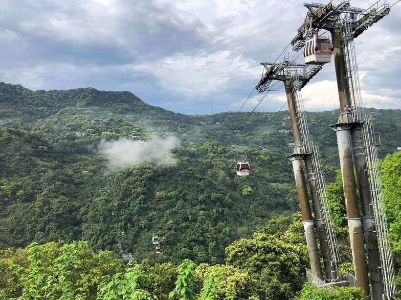 From Taipei: Pinglin Tea Culture and Maokong Guided Day Tour - Maokong Gondola and Zhanghu Trail: aerial views plus real tea-hill walking