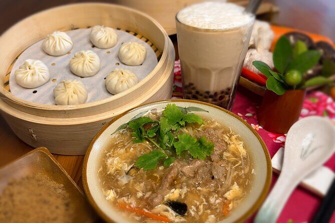 Xiao Long Bao, Pork thick soup, Bubble milk tea. Taiwan Traditional Light Meals Experience-B (Taipei Cooking Class) - Xiao Long Bao: The Dumpling Skill That People Actually Remember